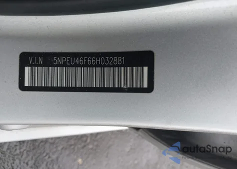 2006 Hyundai Sonata Gls V6/Lx V6 из США, поврежденный, VIN 5NPEU46F66H032881